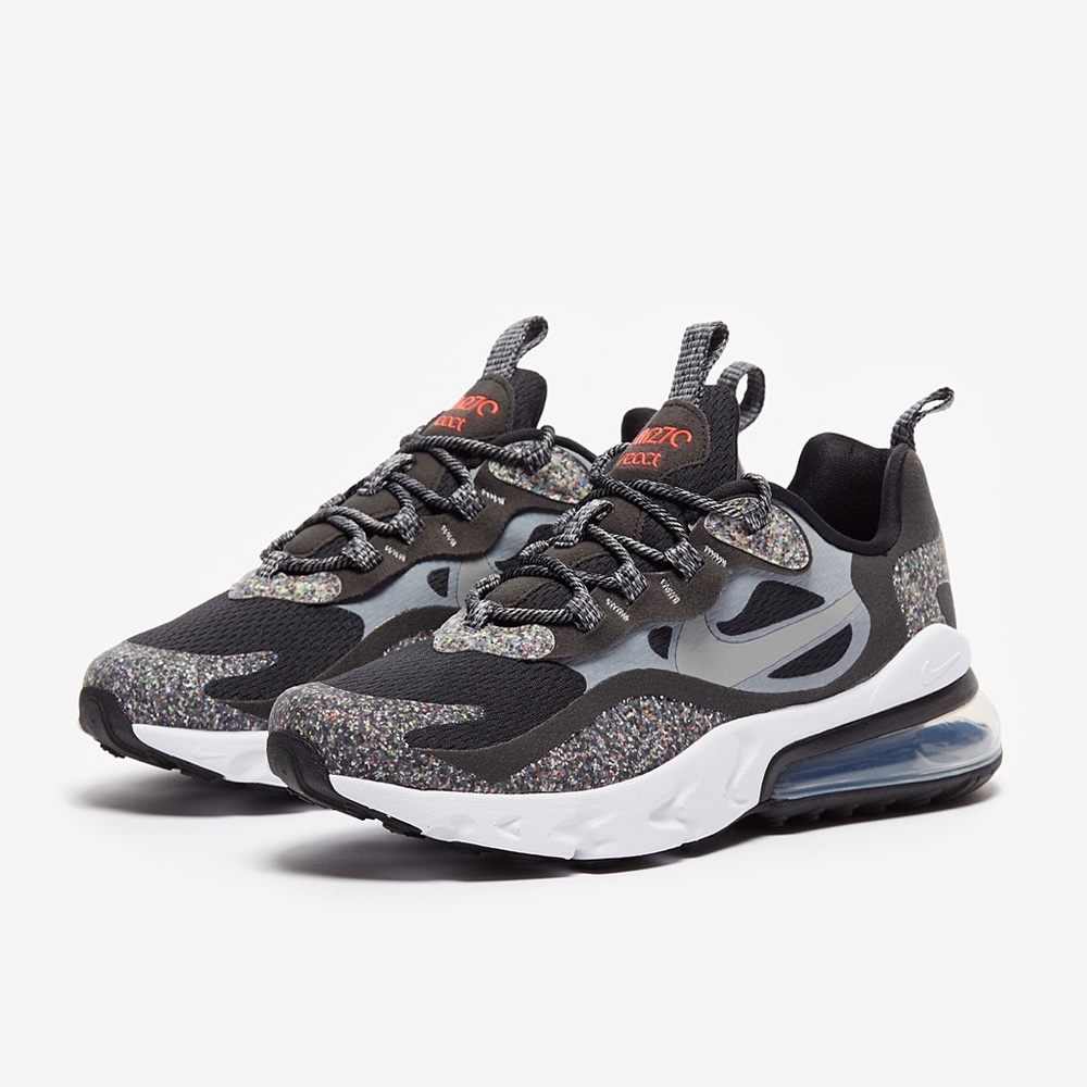 Nike Air Max 270 React SE (GS) "Grind Black" Big Kids' Shoes Black-Grey-…